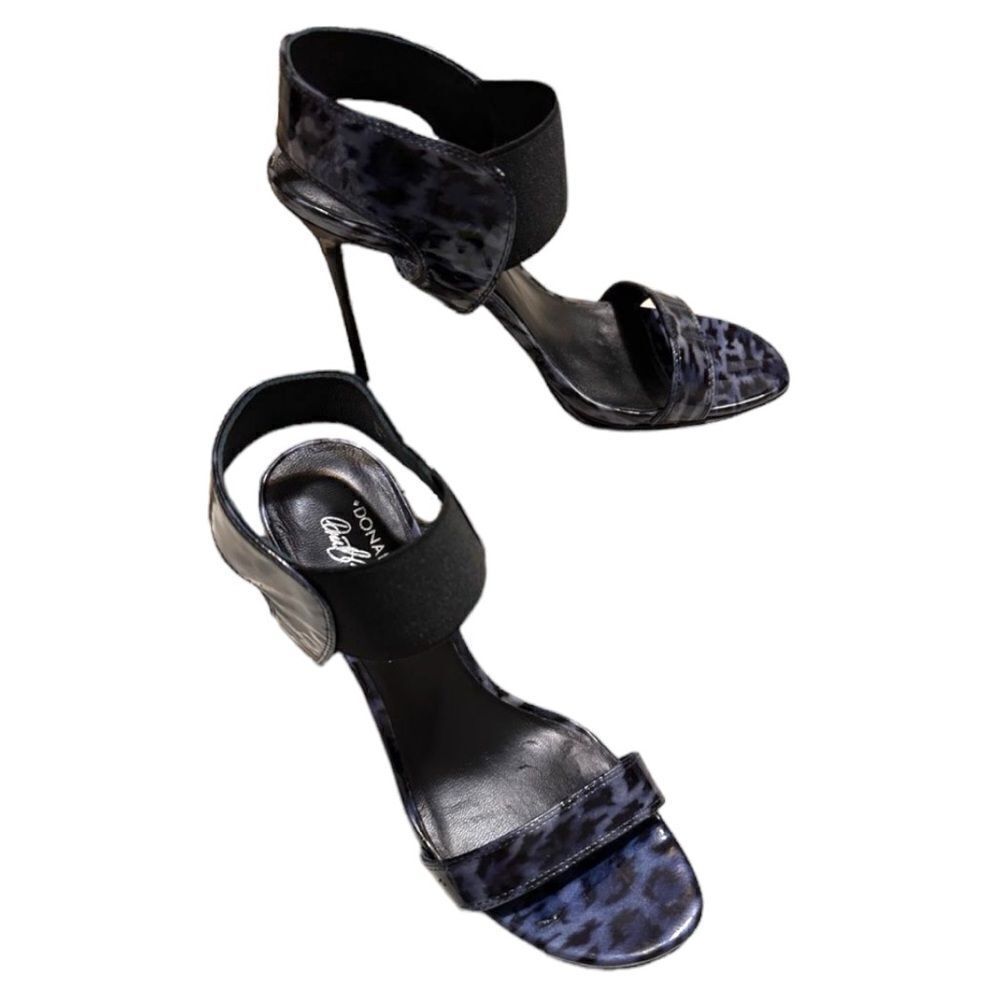 Donald Pliner Patent Leather Electric Ankle Cuff SandalHeel Shoe Stiletto Sz8m
